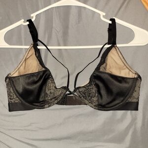 Victoria's Secret Black Lace Satin Bra